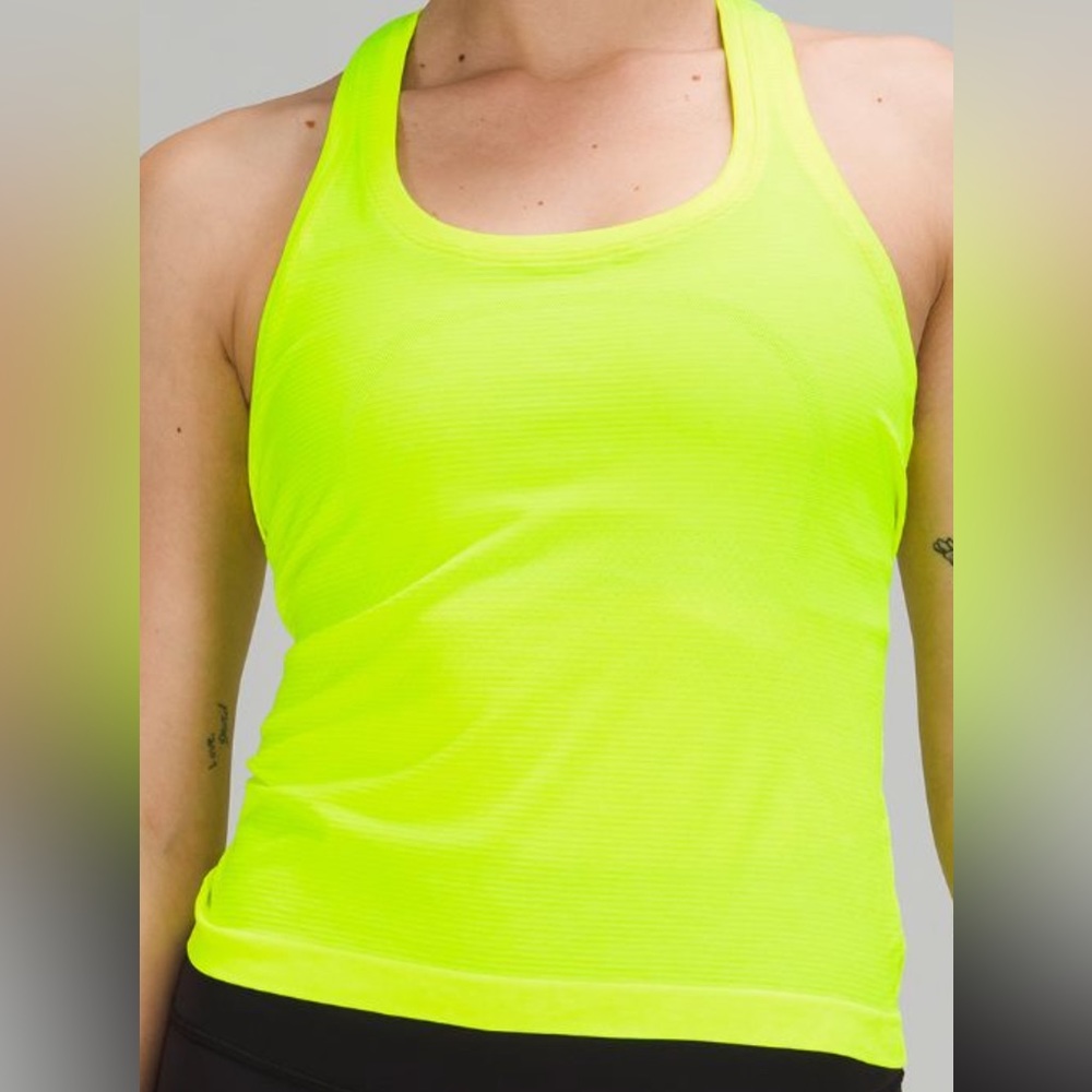 NWT Lululemon Swiftly Tech Racerback Tank, Race Length, Highlighter Yellow, 14